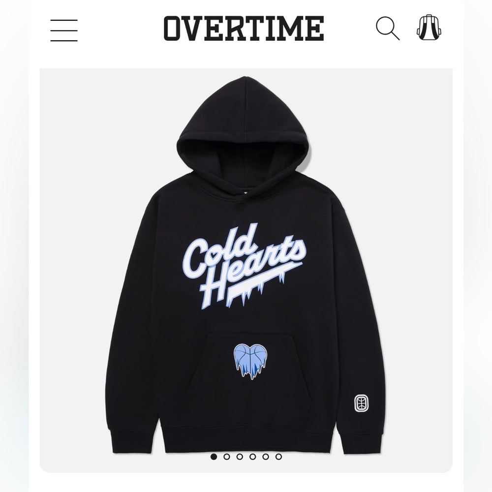 Overtime Black Hoodie with Blue Graphic